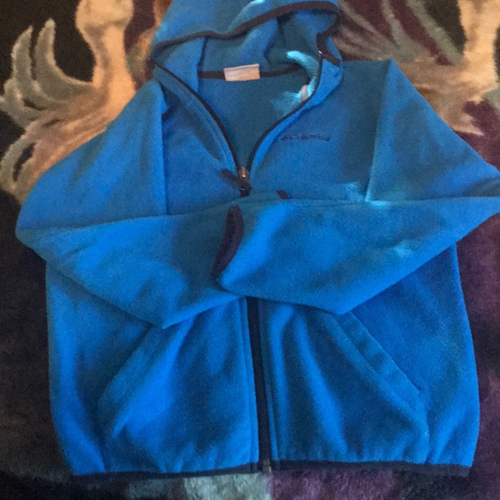 Boy’s small Columbia fleece jacket/hoodie, GUC